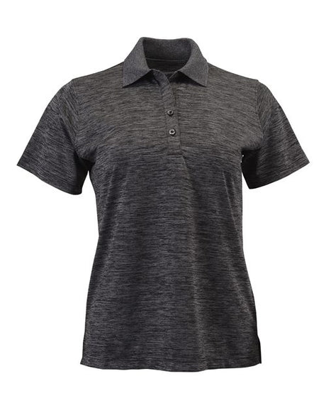 Paragon Women's Dakota Striated Heather Polo - Paragon 131 Black Heather XS