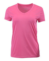 Paragon Women's Vera V - Neck T-Shirt - Paragon 203 Neon Pink XS Short Sleeve T-Shirts