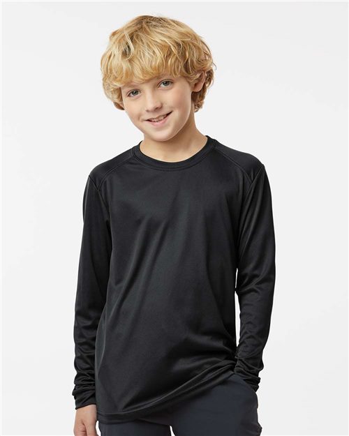 Paragon Youth Long Islander Performance Long Sleeve T-Shirt - Paragon 218Y Aluminum S Long Sleeve T-Shirts