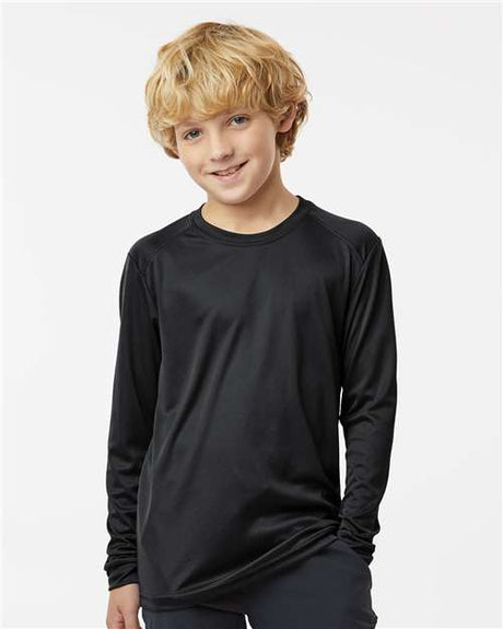 Paragon Youth Long Islander Performance Long Sleeve T-Shirt - Paragon 218Y Black S Long Sleeve T-Shirts