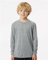 Paragon Youth Long Islander Performance Long Sleeve T-Shirt - Paragon 218Y Heather Grey S Long Sleeve T-Shirts