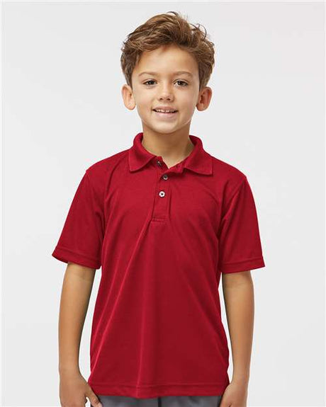 Paragon Youth Saratoga Performance Mini Mesh Polo - Paragon 108Y Red XS