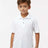 Paragon Youth Saratoga Performance Mini Mesh Polo - Paragon 108Y White XS