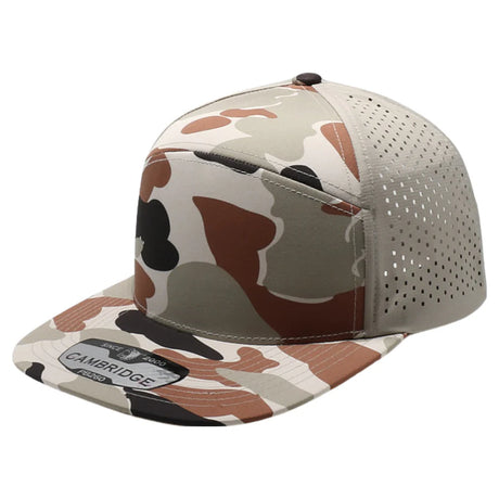 Pit Bull - PB260 - Shiny Camo Camper Perforated Hat | 7-Panel Perforated Camo Caps