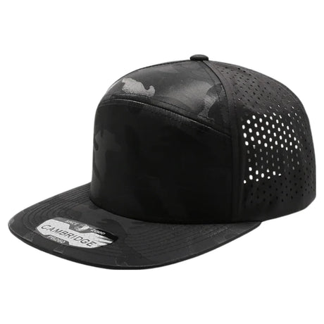 Pit Bull - PB260 - Shiny Camo Camper Perforated Hat | 7-Panel Perforated Camo Caps