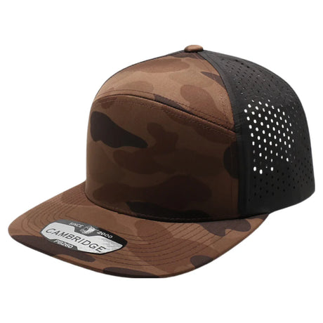 Pit Bull - PB260 - Shiny Camo Camper Perforated Hat | 7-Panel Perforated Camo Caps