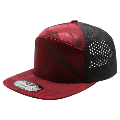 Pit Bull - PB260 - Shiny Camo Camper Perforated Hat | 7-Panel Perforated Camo Caps