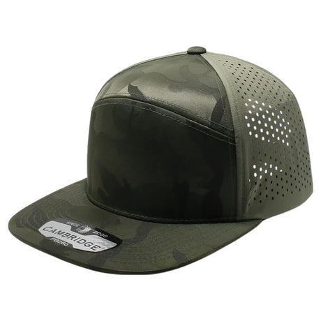 Pit Bull - PB260 - Shiny Camo Camper Perforated Hat | 7-Panel Perforated Camo Caps