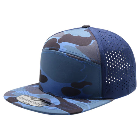 Pit Bull - PB260 - Shiny Camo Camper Perforated Hat | 7-Panel Perforated Camo Caps