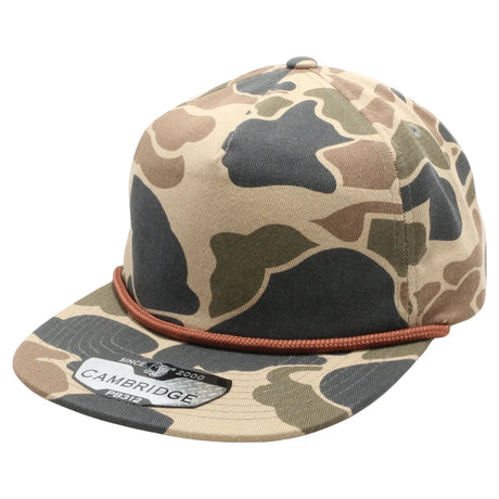 Pit Bull - PB312 - Old School 5-Panel Camo Unstructured Rope Hat | Wholesale Blank Camo Caps