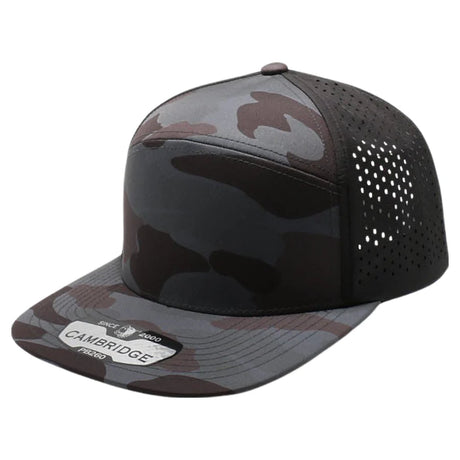 Pit Bull - PB260 - Shiny Camo Camper Perforated Hat | 7-Panel Perforated Camo Caps