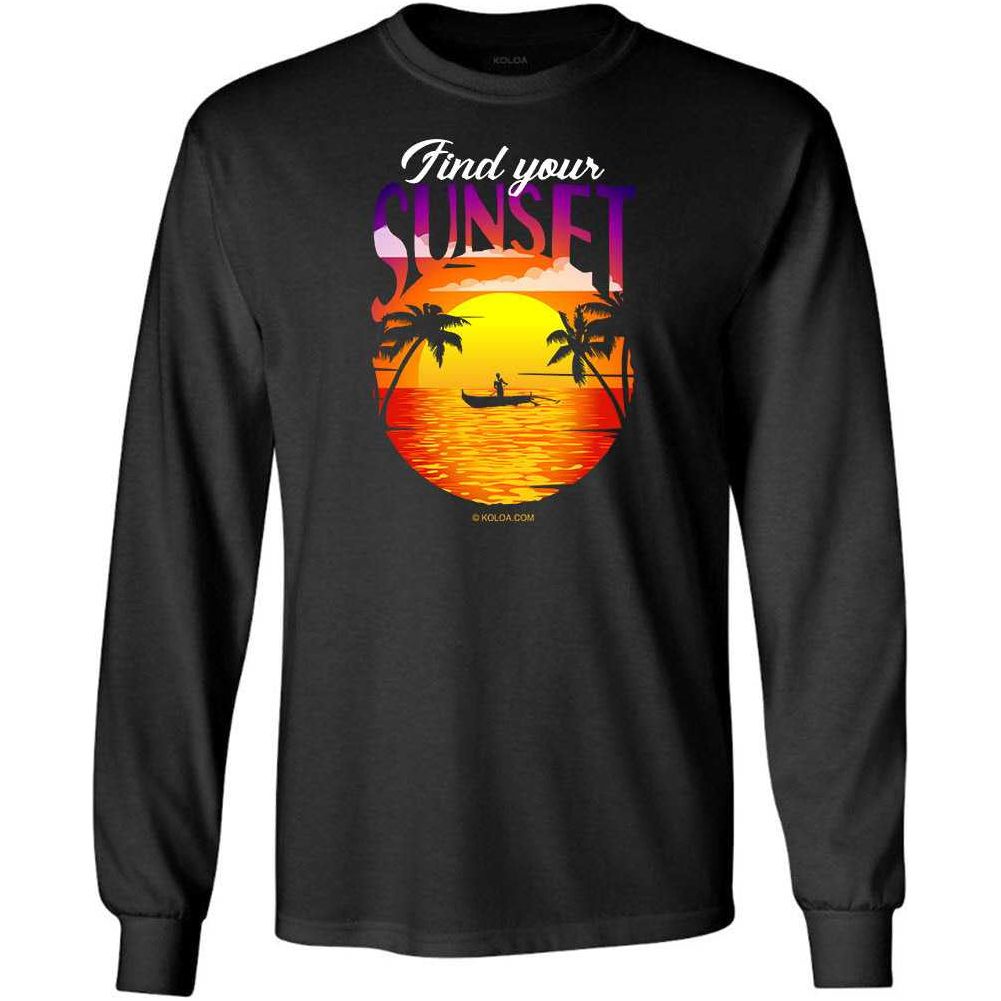 Koloa Surf Co. Find Your Sunset Outrigger Heavyweight Long Sleeve T-Shirt Koloa Surf Company