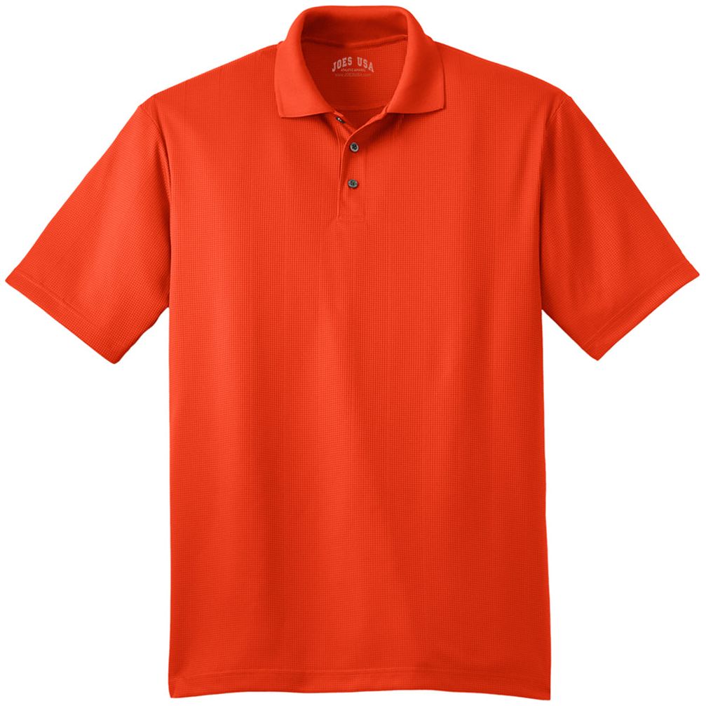 Performance Fine Jacquard Polo Autumn Orange X - Small Polos/Knits