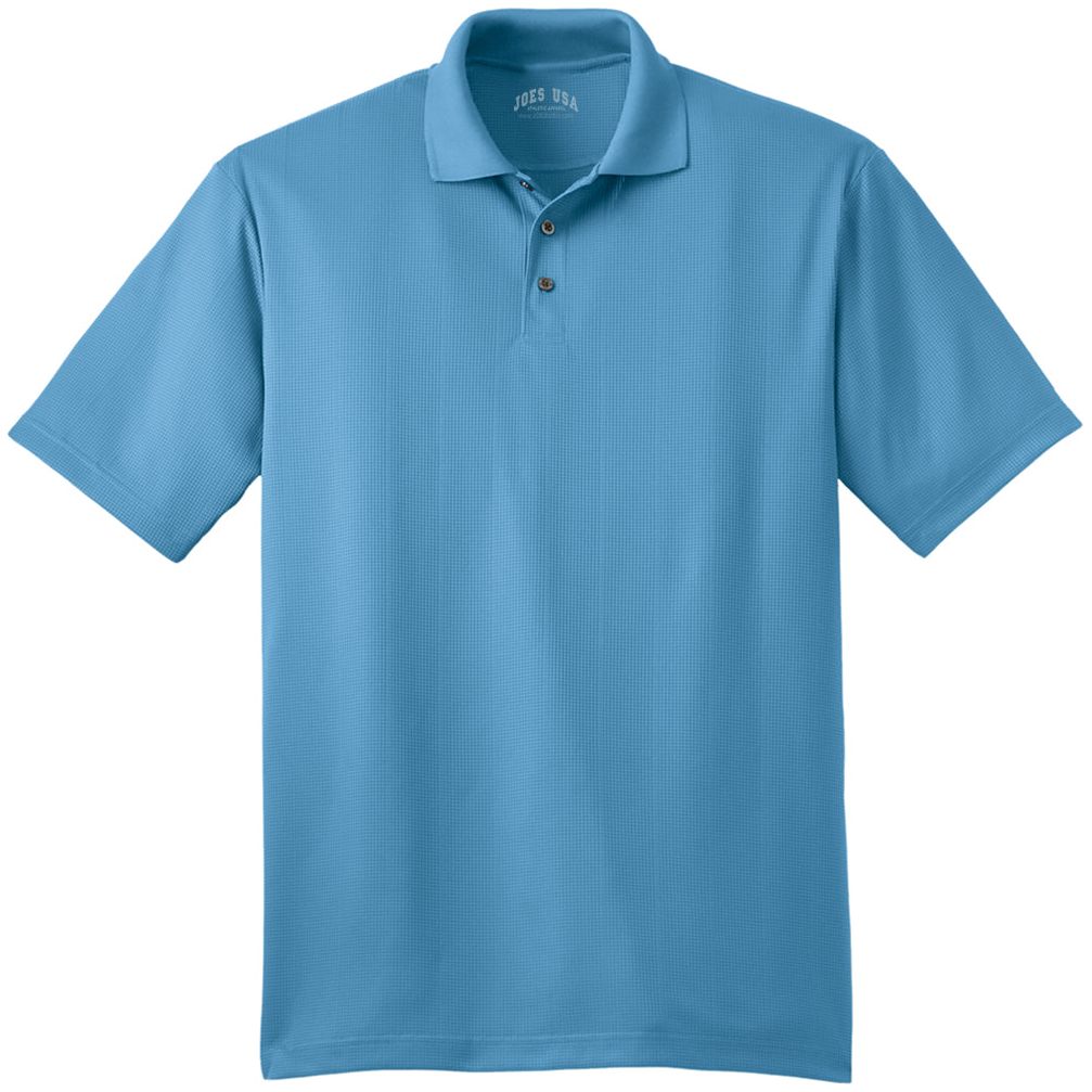 Performance Fine Jacquard Polo Ocean Blue X - Small Polos/Knits