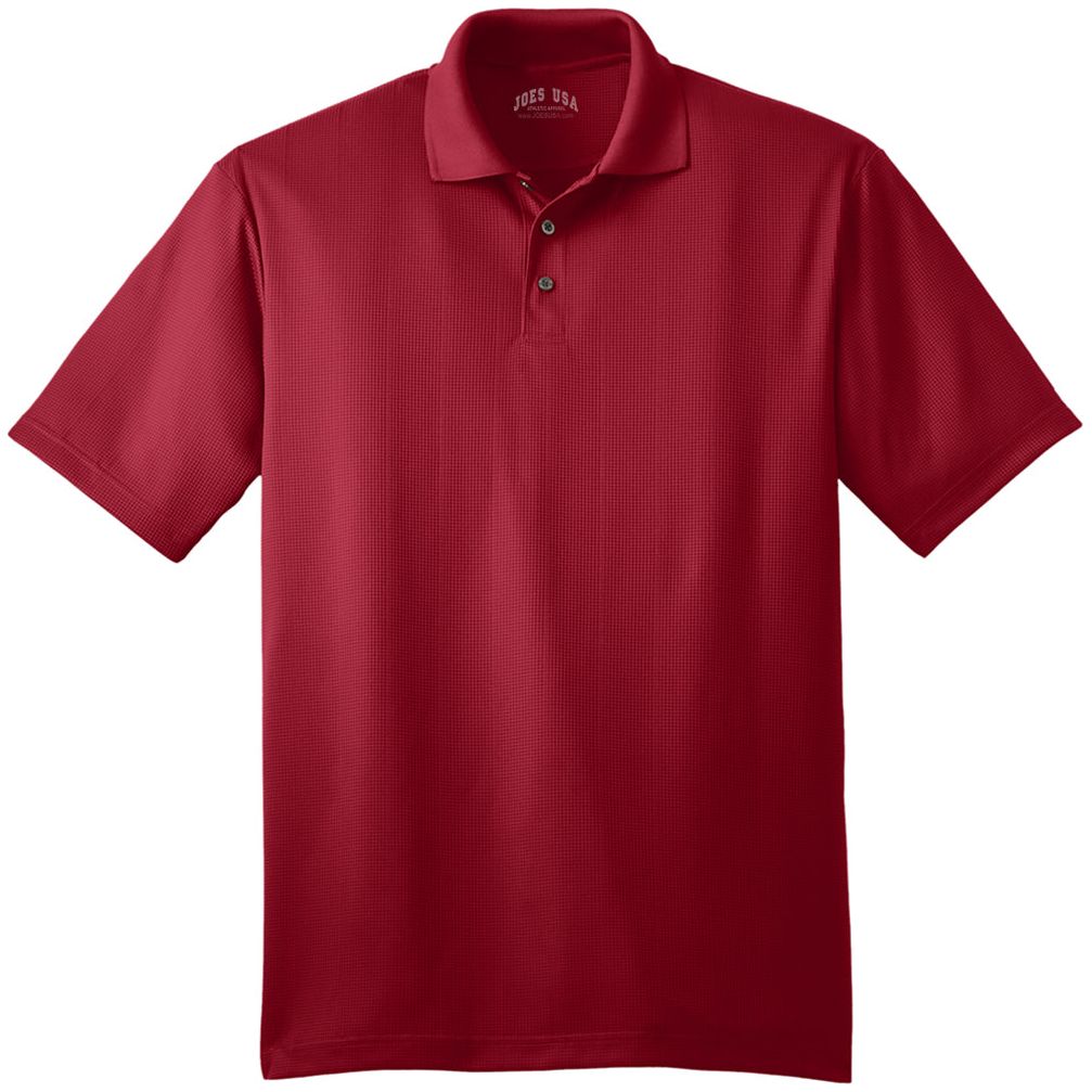 Performance Fine Jacquard Polo Rich Red X - Small Polos/Knits