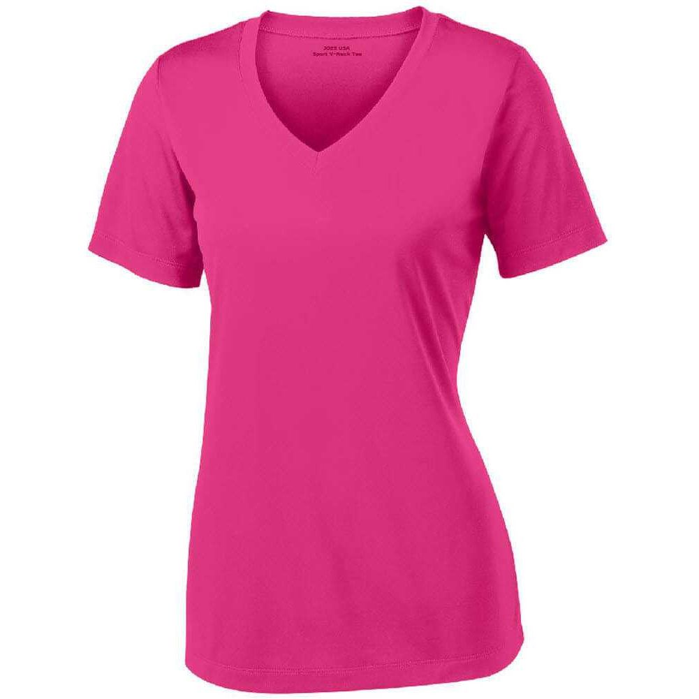 Women's Athletic All Sport V-Neck Tee Shirt in 15 Colors - Sizes XS-4XL DRI-EQUIP Womens Apparel