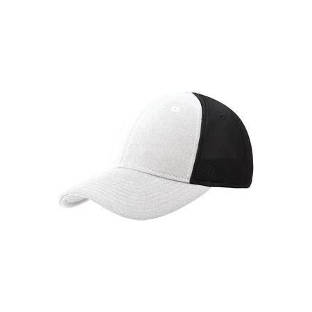 Pique Mesh Cap Large/X - Large White/Black Hats