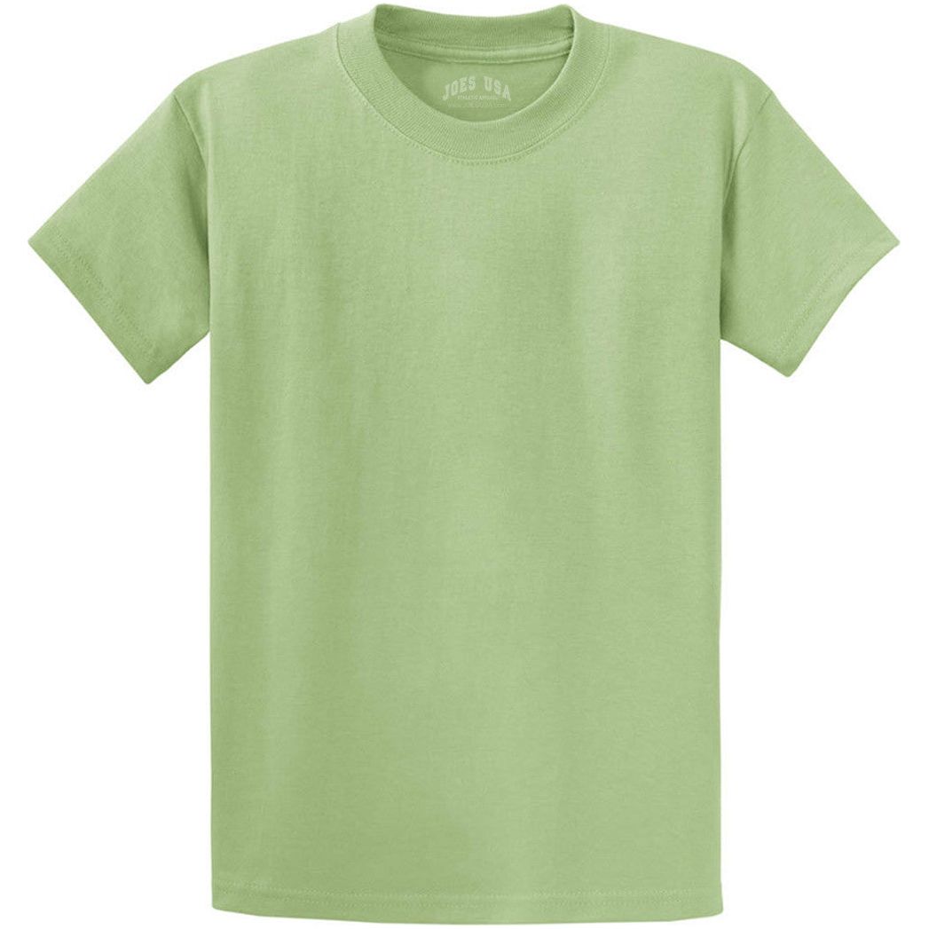 Men's Durable 100% Heavyweight Cotton T-Shirts in Regular, Big, and Tall Sizes Joe's USA Men's Apparel - Pistachio