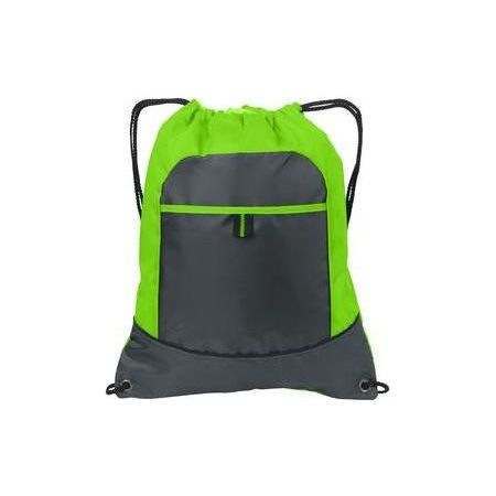 Pocket Cinch Pack Lime/ Deep Smoke Drawstring Bags