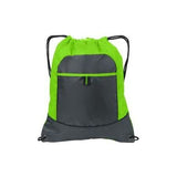 Pocket Cinch Pack Lime/ Deep Smoke Drawstring Bags