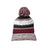 Pom Pom Team Beanie Maroon/Black/White Beanies