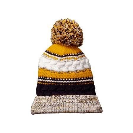 Pom Pom Team Beanie True Navy/Gold/White Beanies