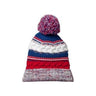 Pom Pom Team Beanie True Red/True Royal/White Beanies