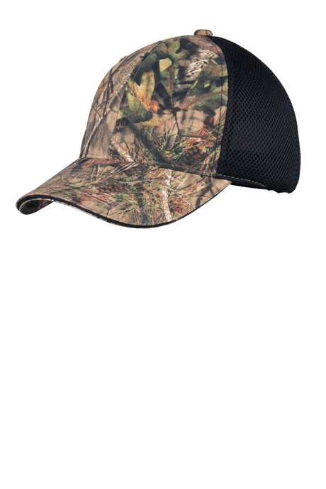 Port Authority ® Camouflage Cap with Air Mesh Back. C912 - Port Authority C912 Mossy Oak Break - Up Country/ Black OSFA Hats