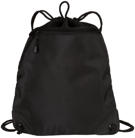 Port Authority ® - Cinch Pack with Mesh Trim. BG810 - Port Authority BG810 Black OSFA Drawstring Bags