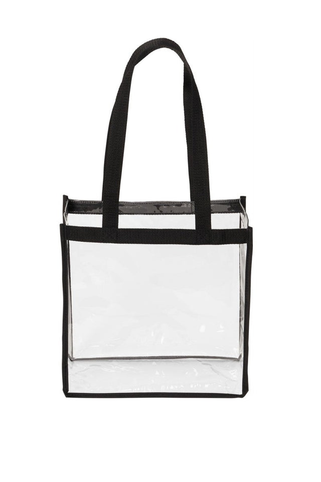 Port Authority ® Clear Stadium Tote BG430 - Port Authority BG430 Clear/ Black OSFA Tote Bags
