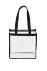 Port Authority ® Clear Stadium Tote BG430 - Port Authority BG430 Clear/ Black OSFA Tote Bags