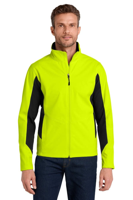 Port Authority ® Core Colorblock Soft Shell Jacket. J318 - Port Authority J318 Safety Yellow/ Black XS Soft Shell Jackets