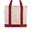 Port Authority ® Cotton Canvas Two - Tone Tote BG429 - Port Authority BG429 Natural/ Deep Red OSFA Tote Bags