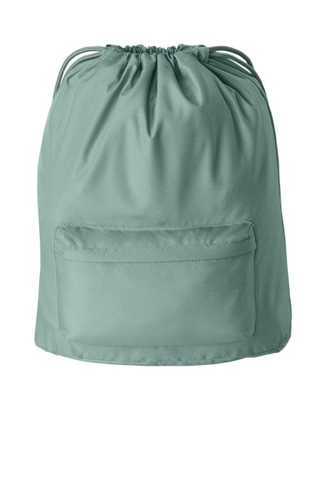 Port Authority ® Diamond Pocket Cinch BG637 - Port Authority BG637 Sage OSFA Drawstring Bags