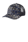 Port Authority ® Digi Camo Snapback Trucker Cap C114 - Port Authority C114 Rich Navy Digi/ Grey Steel OSFA Hats