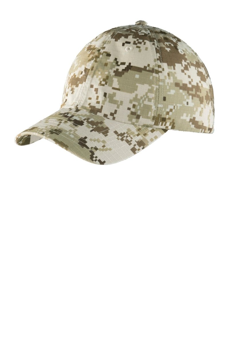 Port Authority ® Digital Ripstop Camouflage Cap. C925 - Port Authority C925 Sand Camo OSFA Caps