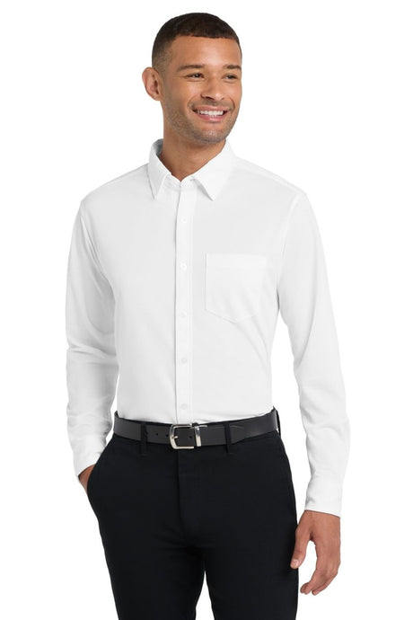 Port Authority ® Dimension Knit Dress Shirt. K570 - Port Authority K570 White XS Polos/Knits