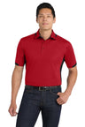 Port Authority ® Dry Zone ® Colorblock Ottoman Polo. K524 - Port Authority K524 Engine Red/ Black XS Polos/Knits