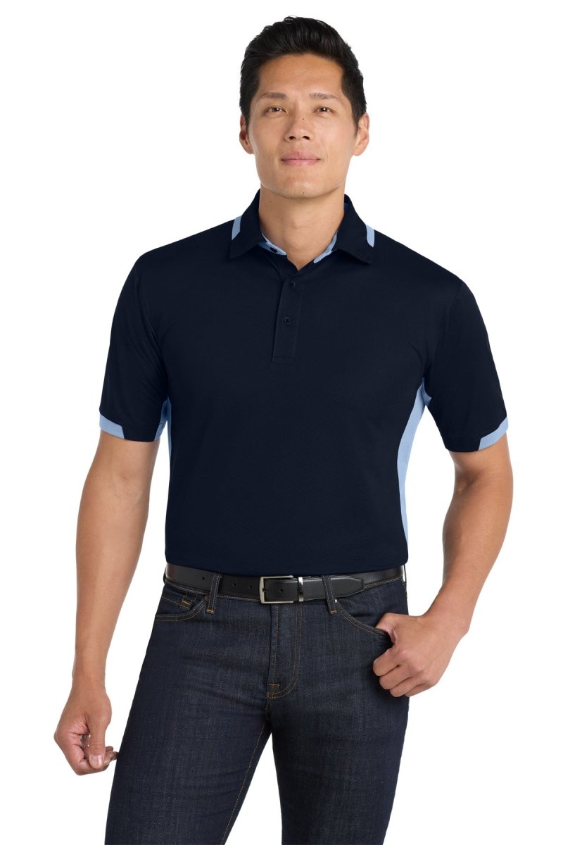 Port Authority ® Dry Zone ® Colorblock Ottoman Polo. K524 - Port Authority K524 Navy/ Blue Lake XS Polos/Knits