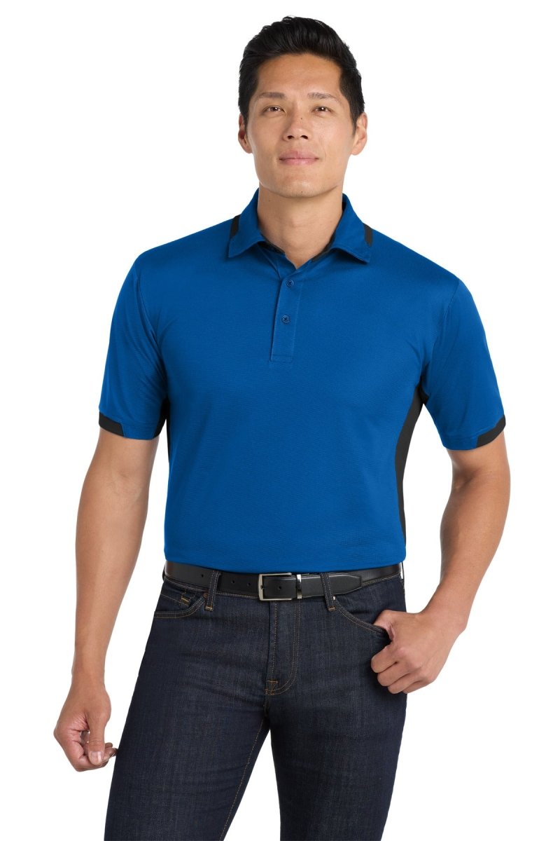 Port Authority ® Dry Zone ® Colorblock Ottoman Polo. K524 - Port Authority K524 Royal/ Black XS Polos/Knits