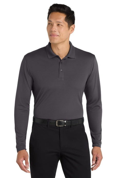 Port Authority ® Dry Zone ® UV Micro - Mesh Long Sleeve Polo K110LS - Port Authority K110LS Graphite XS Polos/Knits