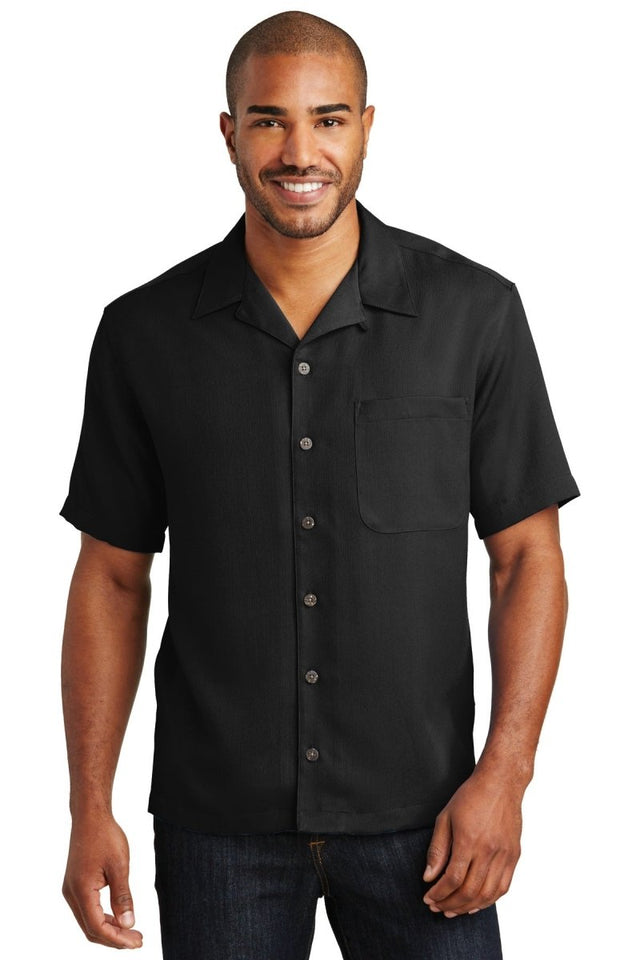 Port Authority ® Easy Care Camp Shirt. S535 - Port Authority S535 Black XS Woven Shirts