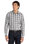 Port Authority ® Everyday Plaid Shirt. W670 - Port Authority W670 Shadow Grey XS Woven Shirts