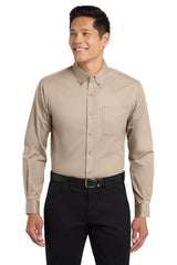 Port Authority ® Extended Size Long Sleeve Easy Care Shirt S608ES - Port Authority S608ES Stone 10XL Woven Shirts