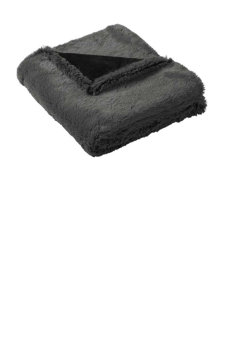 Port Authority ® Faux Fur Blanket. BP45 - Port Authority BP45 Shadow Grey/ Deep Black OSFA Accessories