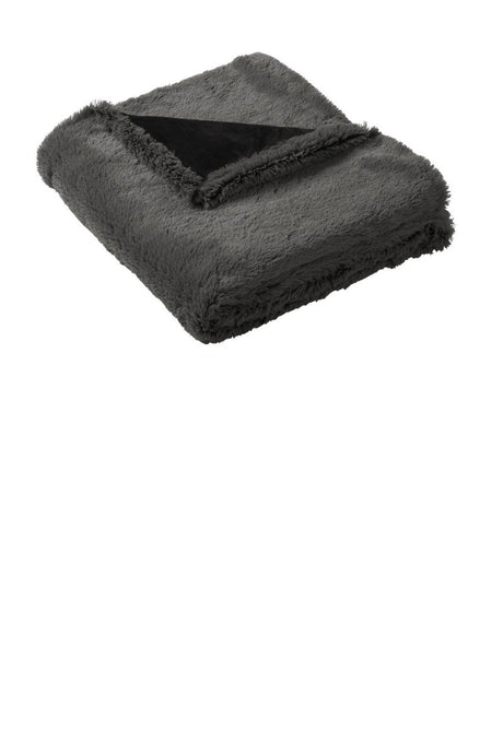 Port Authority ® Faux Fur Blanket. BP45 - Port Authority BP45 Shadow Grey/ Deep Black OSFA Accessories