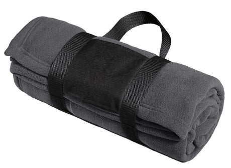Port Authority ® Fleece Blanket with Carrying Strap. BP20 - Port Authority BP20 Iron Grey OSFA Accessories