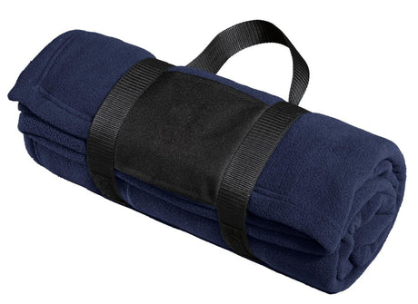 Port Authority ® Fleece Blanket with Carrying Strap. BP20 - Port Authority BP20 True Navy OSFA Accessories