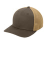 Port Authority ® Flexfit ® Mesh Back Cap. C812 - Port Authority C812 Brown/ Khaki L/XL Caps
