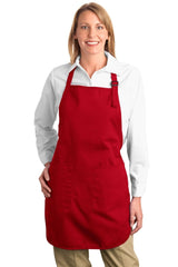 Port Authority ® Full - Length Apron with Pockets. A500 - Port Authority A500 Red OSFA Aprons